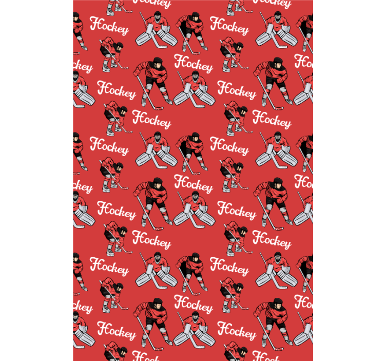 Pολόι σκίουρου με κείμενο Εκτύπωση παικτών χόκεϋ - TenStickers