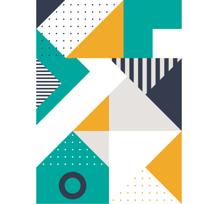 τρίγωνα γεωμετρική τέχνη ρολά που ζωγραφική - TenStickers