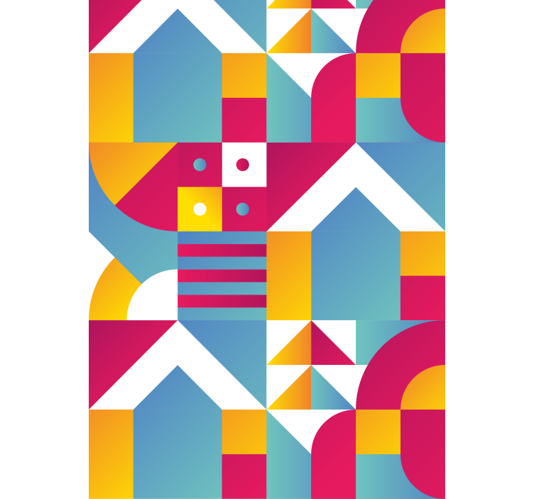 Pολό στόρι μοντέρνο γεωμετρικά αστικά μοτίβα - TenStickers