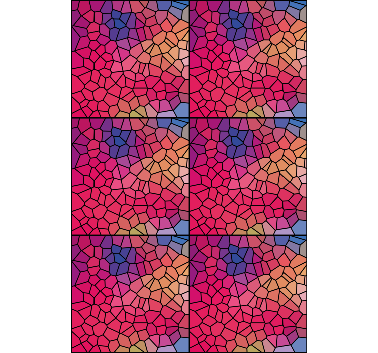 ζωντανό χρώμα γεωμετρική ρολά που ζωγραφική - TenStickers