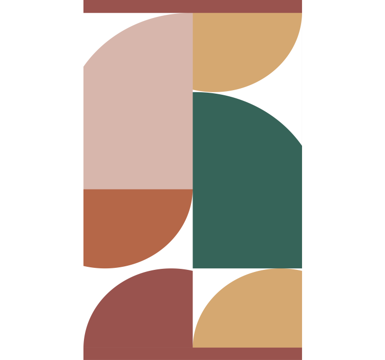 αφηρημένο μοτίβο γεωμετρική τέχνη ρολά που ζωγραφική - TenStickers