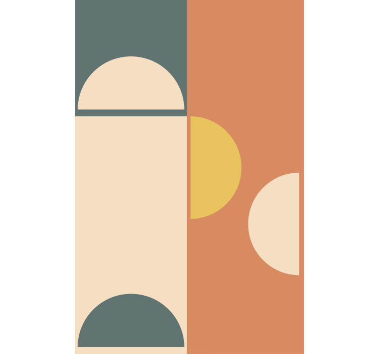 Pολό στόρι μοντέρνο μοτίβο γεωμετρικού κύκλου - TenStickers