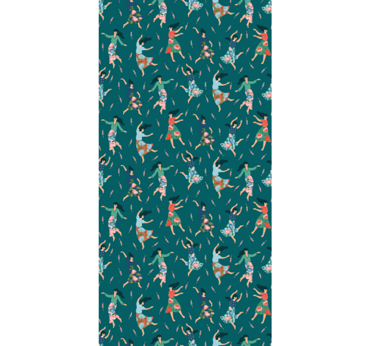 χορεύουν γυναίκες με λουλούδια και φυτά τυφλά - TenStickers