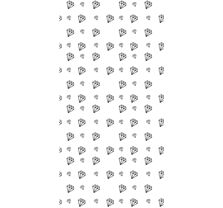 Πρωτότυπο ρολό κουρτίνας ασπρόμαυρα διαμάντια - TenStickers