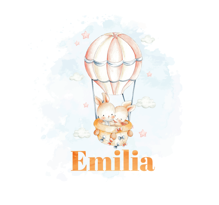 παστέλ μπαλόνι με γλυκά ζώα τυφλά - TenStickers