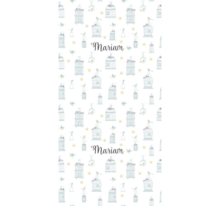 Pολό βρεφονηπιακού σταθμού κλουβιά πουλιών με όνομα - TenStickers