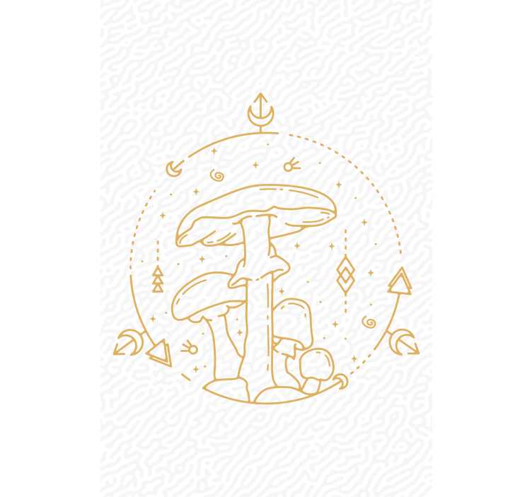 γεωμετρικός σχεδιασμός μανιταριών ρολά που κουζίνας - TenStickers