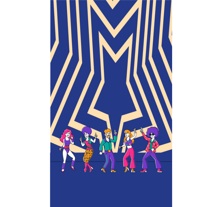 άνθρωποι που χορεύουν σε εφηβικά τυφλά σε νυχτερινό κέντρο - TenStickers