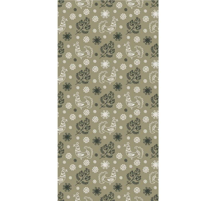 πολωνικά λαϊκά κοκοράκια μοτίβο λουλούδι τυφλό - TenStickers