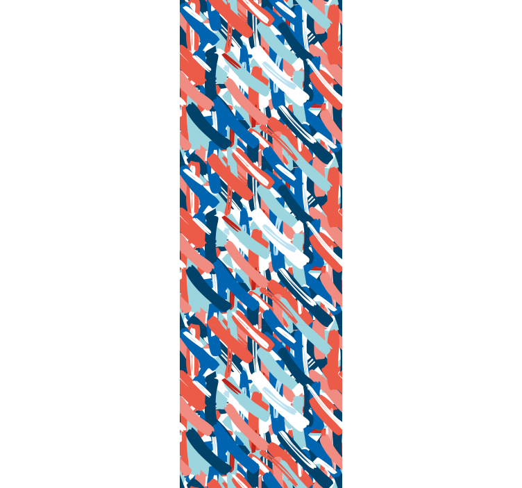 κόκκινο μπλε και άσπρο πινέλο πινελιές σύγχρονη ρολά που - TenStickers