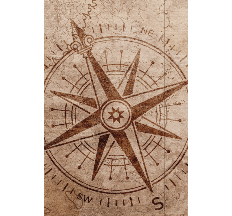ζεστή χρωματισμένη παλιά πυξίδα από χαρτί κλασική περσίδα - TenStickers