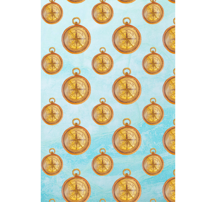 Πρωτότυπο ρολό κουρτίνας vintage μοτίβο πυξίδας - TenStickers