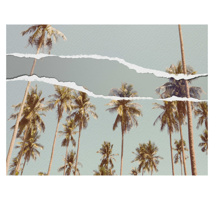 Pολό στόρι με δέντρα καλοκαιρινό σχέδιο παλάμης - TenStickers