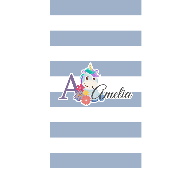 χαριτωμένα ζώα μονόκερος με όνομα παιδικός σταθμός ρολά στόρια - TenStickers