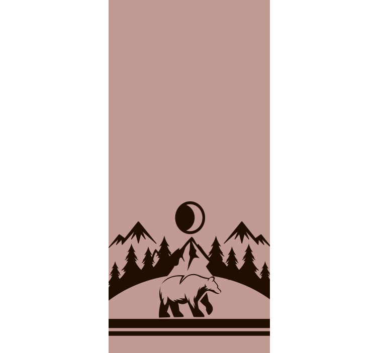 Pολό στόρι με ζώα αρκούδα και βουνά - TenStickers