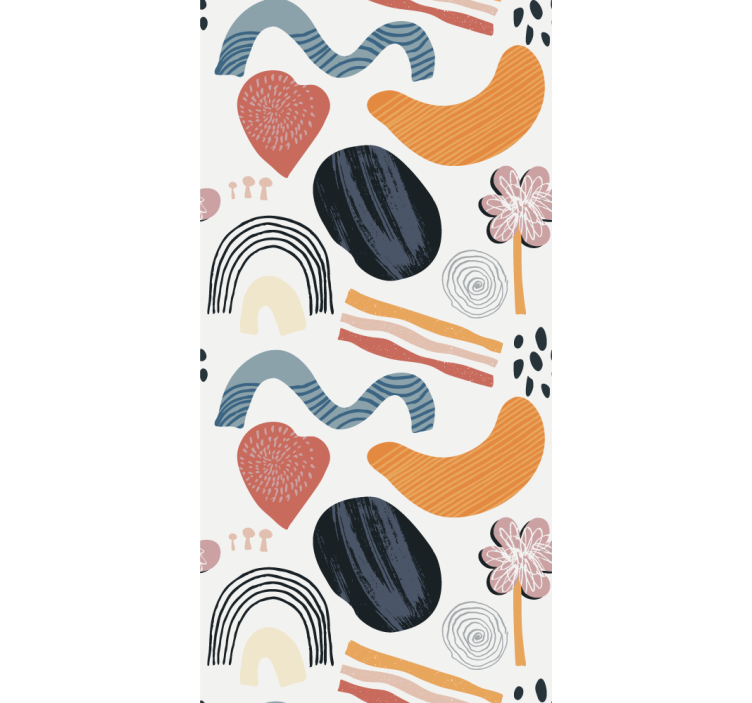 Pολό στόρι με σχέδια αφηρημένα παστέλ σχήματα - TenStickers