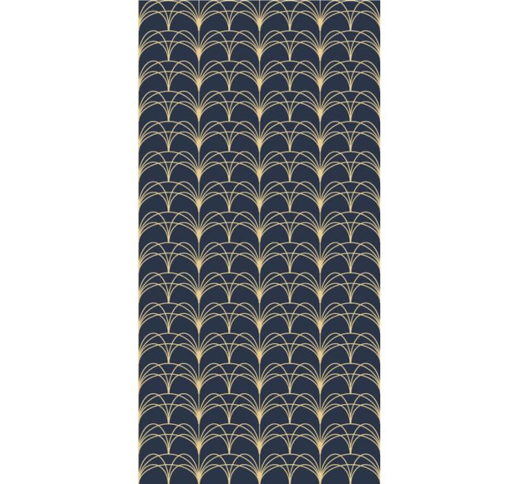 "art deco" μπλε καμάρες μοτίβο κομψό τυφλό - TenStickers