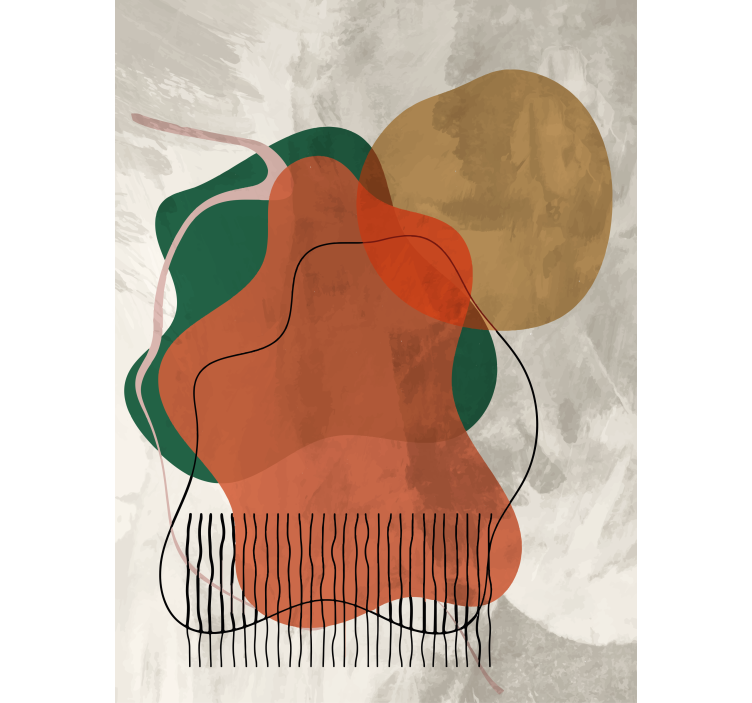 αφηρημένο κολάζ έργο τέχνης ρολά που ζωγραφική - TenStickers