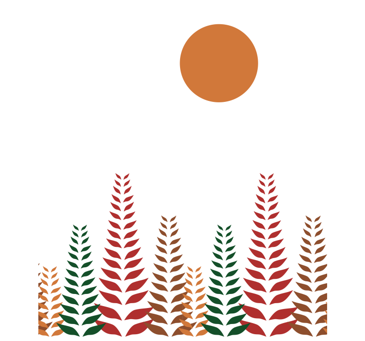 Pολό στόρι μοντέρνο ρετρό φύλλωμα και ήλιος - TenStickers