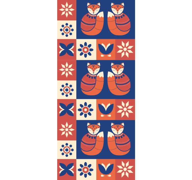 Pολό στόρι με ζώα γοητευτικά σχέδια αλεπούς - TenStickers