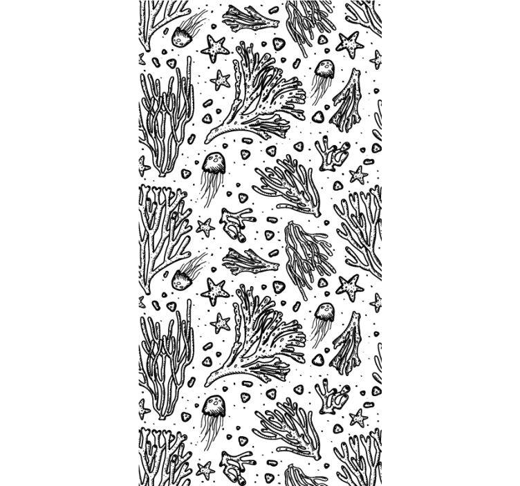 Pολό στόρι με ζώα πρότυπα θαλάσσιας ζωής - TenStickers