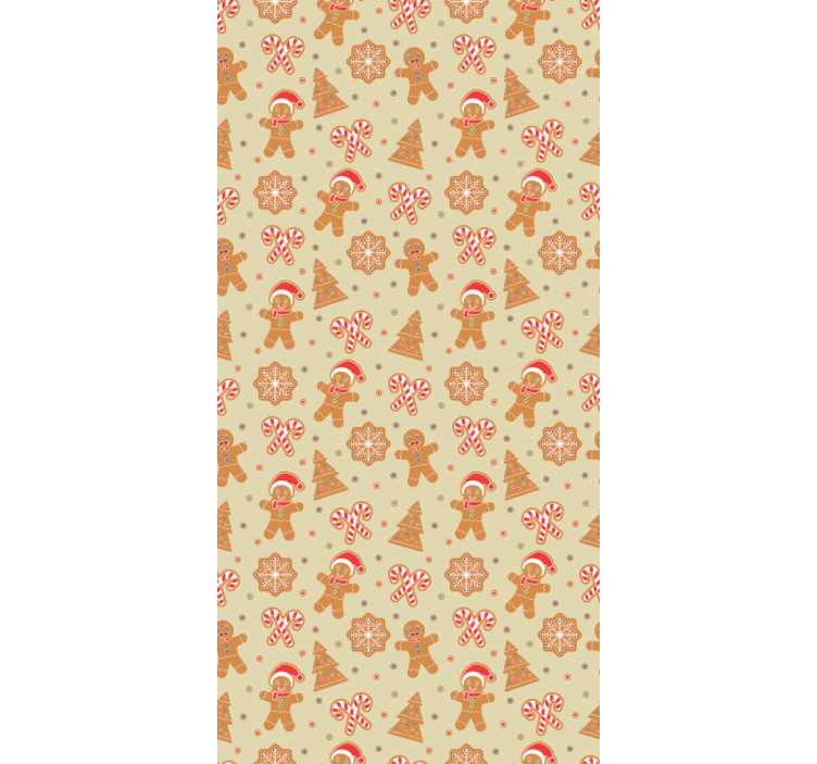 Πρωτότυπο ρολό κουρτίνας μελόψωμο γιορτινή χαρά - TenStickers