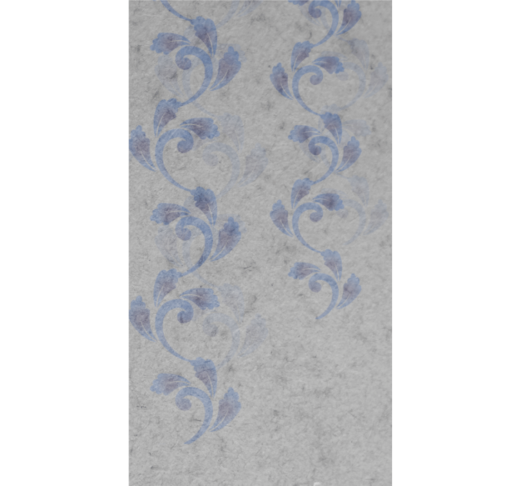 Pολό στόρι με λουλούδια και φυτά βοτανικό ανερχόμενο θέμα - TenStickers