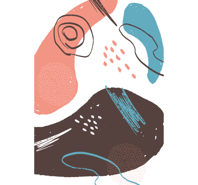 Pολό στόρι με σχέδια αφηρημένα σχήματα - TenStickers