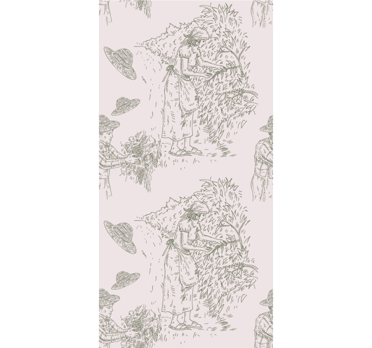 Kομψό ρολό στόρι vintage σκηνή συγκομιδής - TenStickers