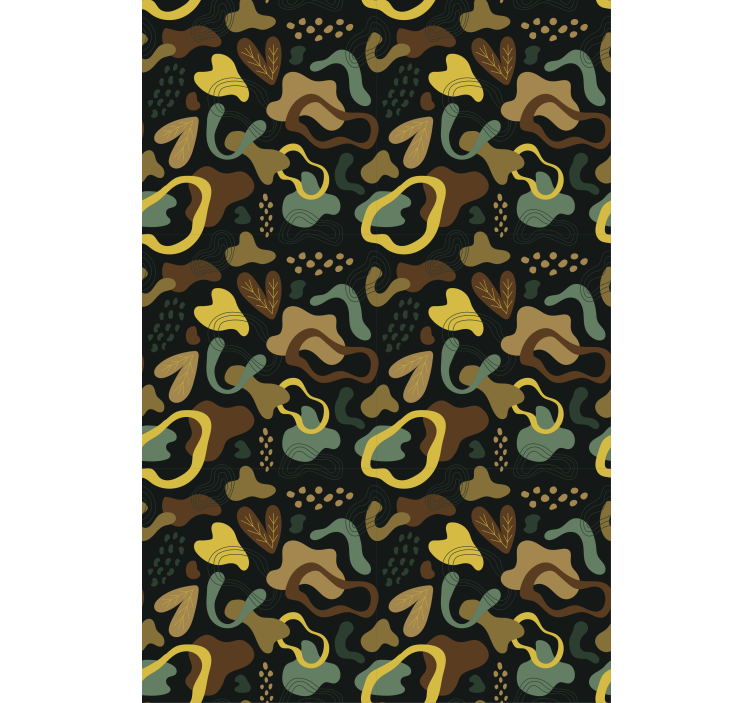 αφηρημένη τέχνη κίτρινο και καφέ σχέδιο τυφλό - TenStickers