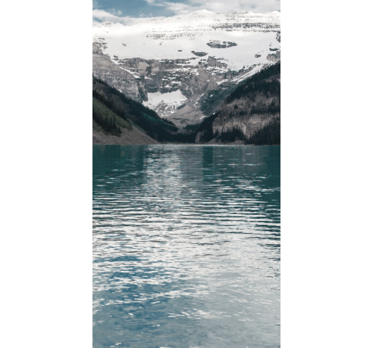 Πρωτότυπο ρολό κουρτίνας αντανακλάσεις λίμνης βουνών - TenStickers