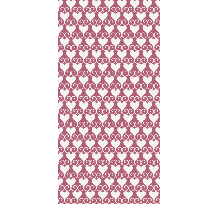 Pομαντικό ρολό κουρτίνας καρδιές και στροβιλισμούς - TenStickers