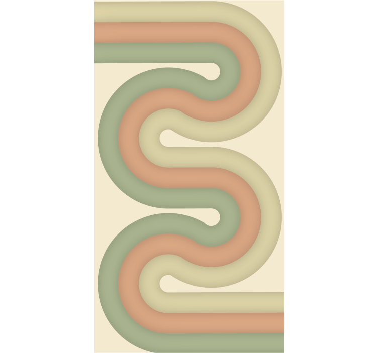 Pολό κουρτίνα για σαλόνι καμπυλωτό μοτίβο γραμμής - TenStickers