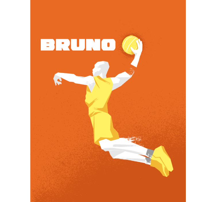 μπάσκετ εξατομικευμένο όνομα αθλητικό τυφλό - TenStickers