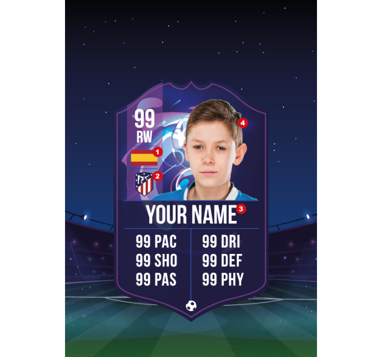 Pολό για παιδιά Κάρτα Παίκτη Ποδοσφαίρου - TenStickers