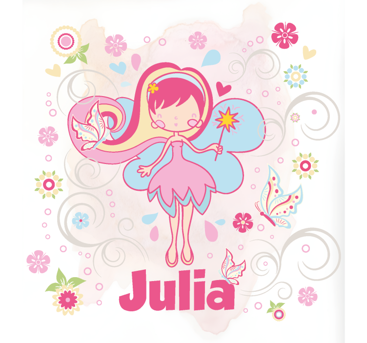 Eξατομικευμένο ρολό κουρτίνας νεράιδα με πεταλούδες - TenStickers