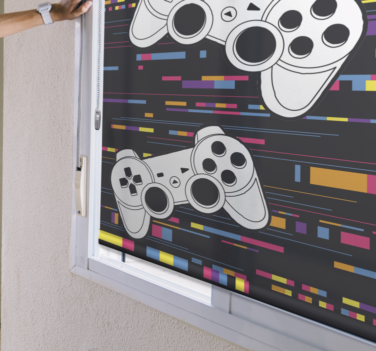 πολύχρωμη απομακρυσμένη κονσόλα geek blind - TenStickers