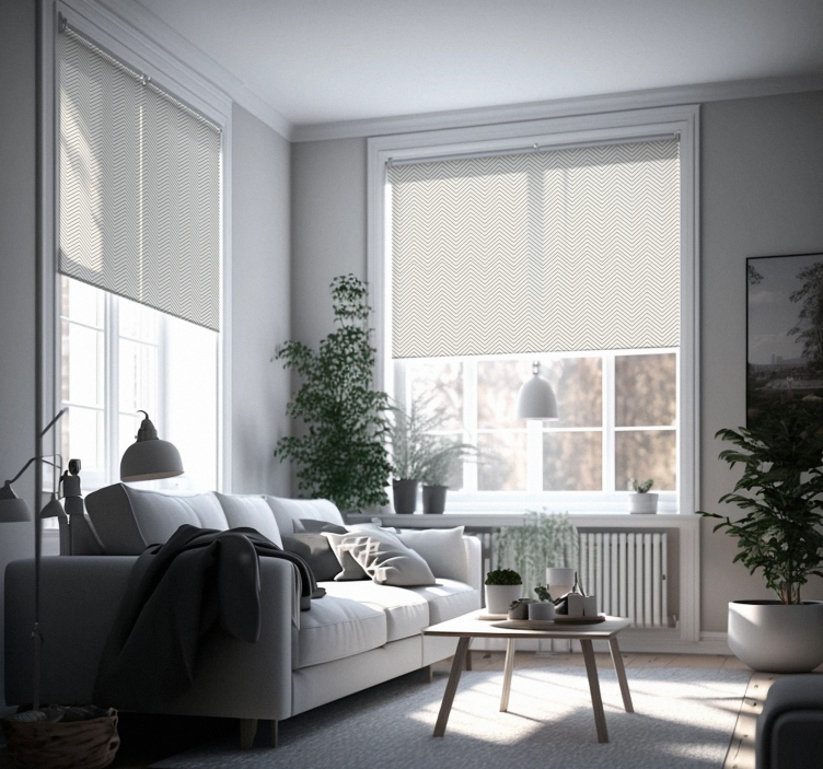 γκρι γραμμές ρουστίκ ρολό - TenStickers