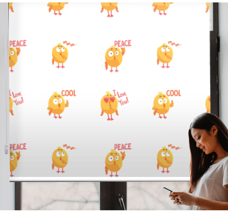 Pολό στόρι με ζώα χαριτωμένα πουλιά εκφράσεις - TenStickers