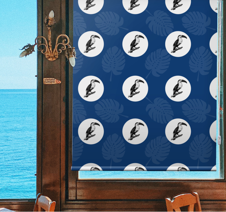 Pολό στόρι με ζώα τροπικό μοτίβο τουκάν - TenStickers