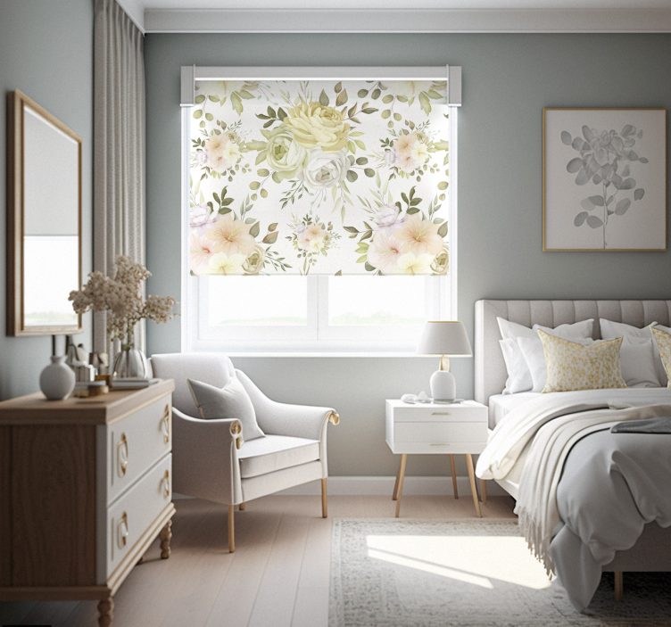 όμορφη λουλουδάτη χωρίς ραφή πρότυπο λουλούδι τυφλό - TenStickers