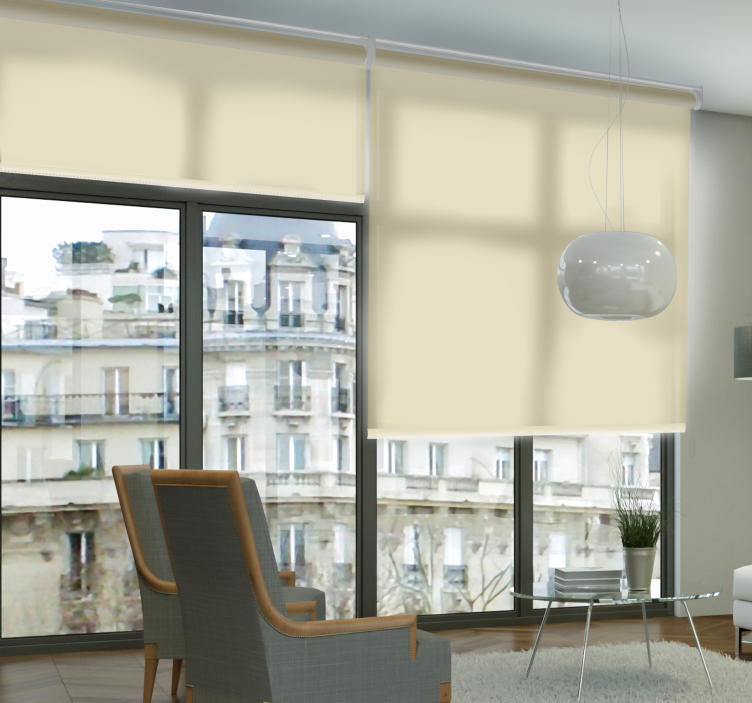 μπεζ ημιδιαφανές στόρι κρεβατοκάμαρας - TenStickers