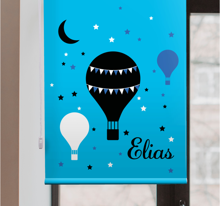 μαύρο και μπλε μπαλόνια με αστέρια τυφλά - TenStickers