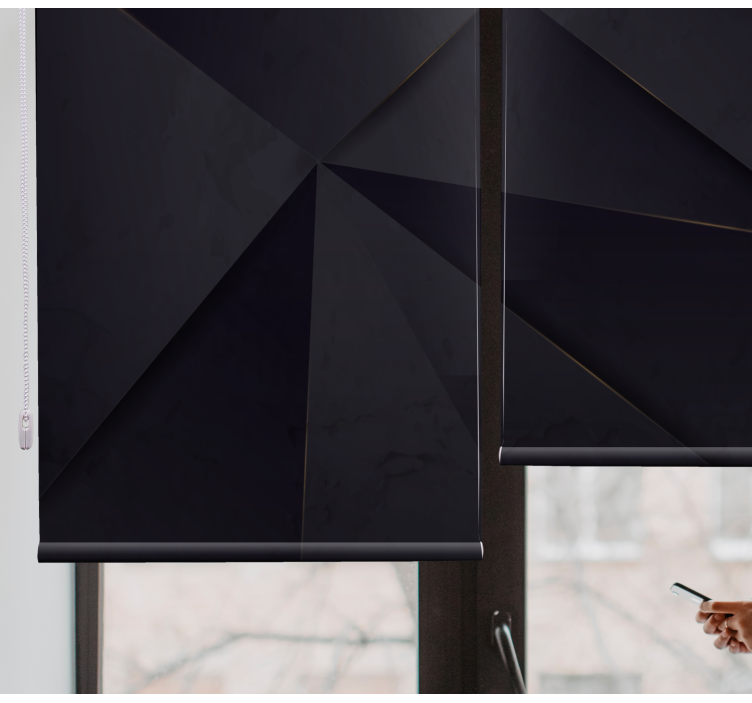 μαύρο γεωμετρικό σχέδιο master υπνοδωμάτιο τυφλό - TenStickers