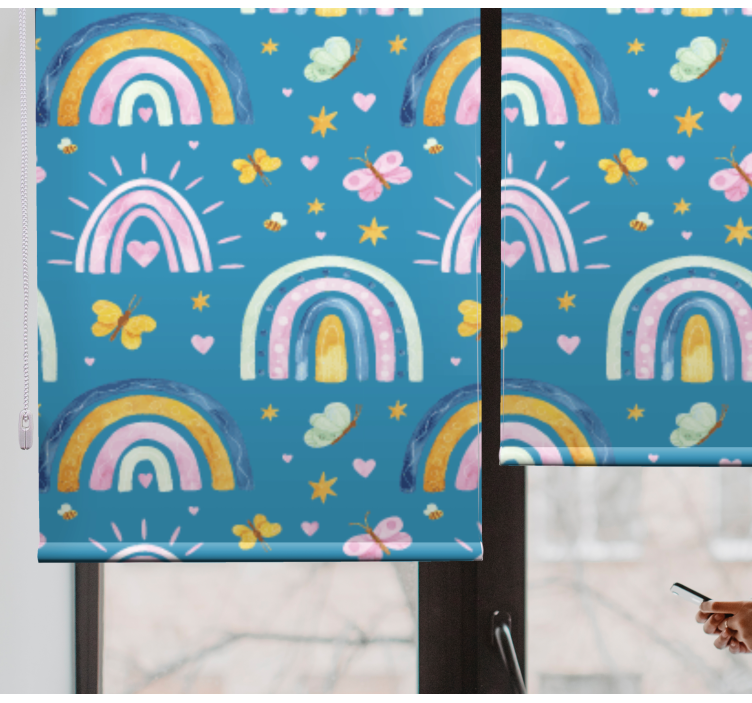 Pολό για παιδιά σχέδιο πεταλούδων ουράνιο τόξο - TenStickers