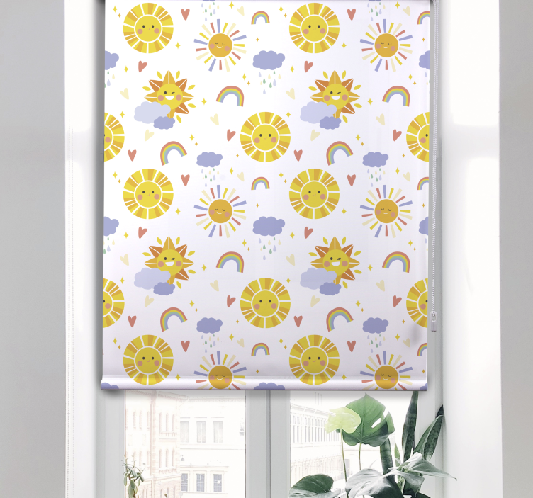 Pολό για παιδιά ηλιόλουστα σύννεφα και ουράνια τόξα - TenStickers