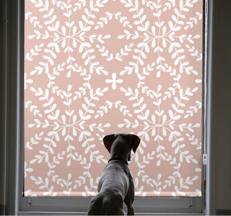 Pολό στόρι με λουλούδια και φυτά θέμα βοτανικών φύλλων - TenStickers