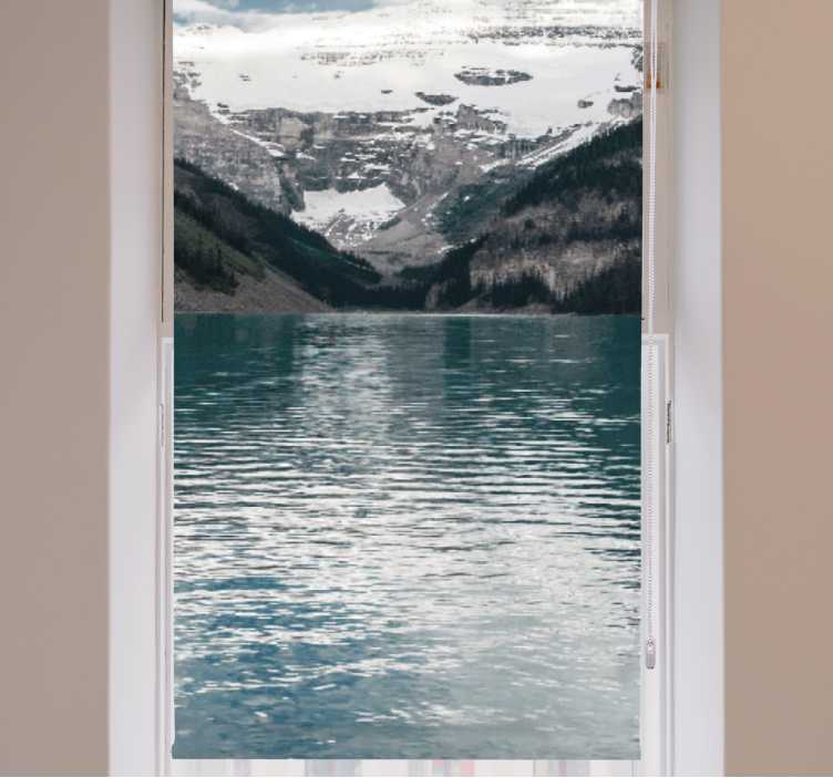 Πρωτότυπο ρολό κουρτίνας αντανακλάσεις λίμνης βουνών - TenStickers