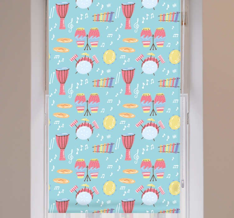 Πρωτότυπο ρολό κουρτίνας μοτίβα μουσικών οργάνων - TenStickers