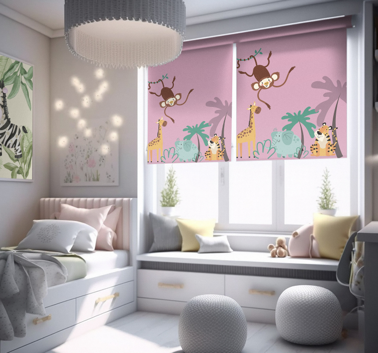 «boho» παιδάκια ζούγκλας διάφορα ζωάκια τυφλά - TenStickers